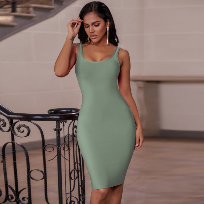 Strappy Sleeveless Backless Bandage Dress PK19124