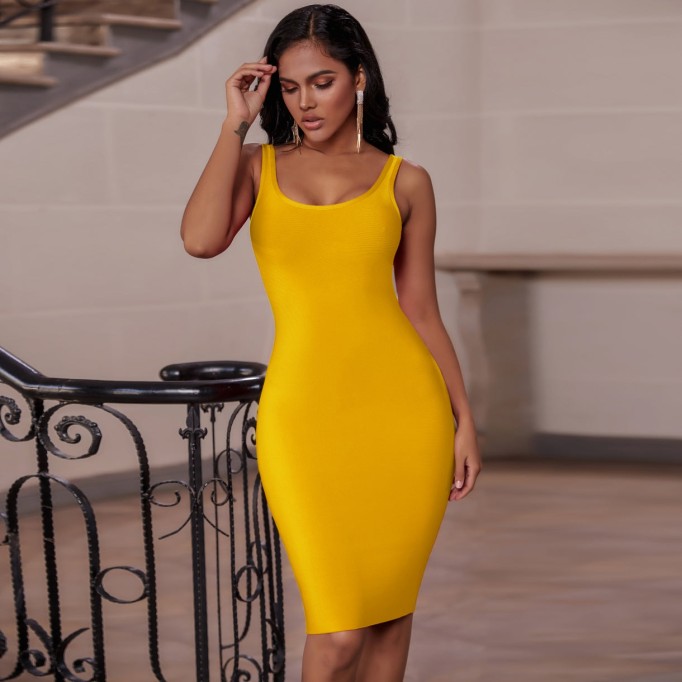 Strappy Sleeveless Backless Bandage Dress PK19124