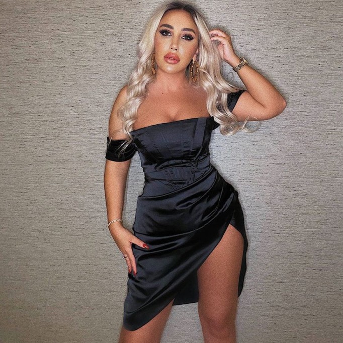 Off Shoulder Short Sleeve Wrinkled Over Knee Bodycon Dress HI1116