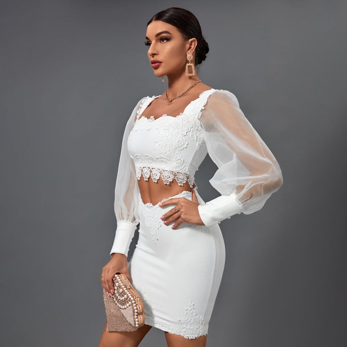 2 Piece Square Collar Cut Out Bandage Set