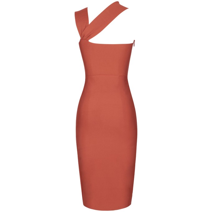 Waist Hollow Asymmetrical Over Knee Bandage Dress