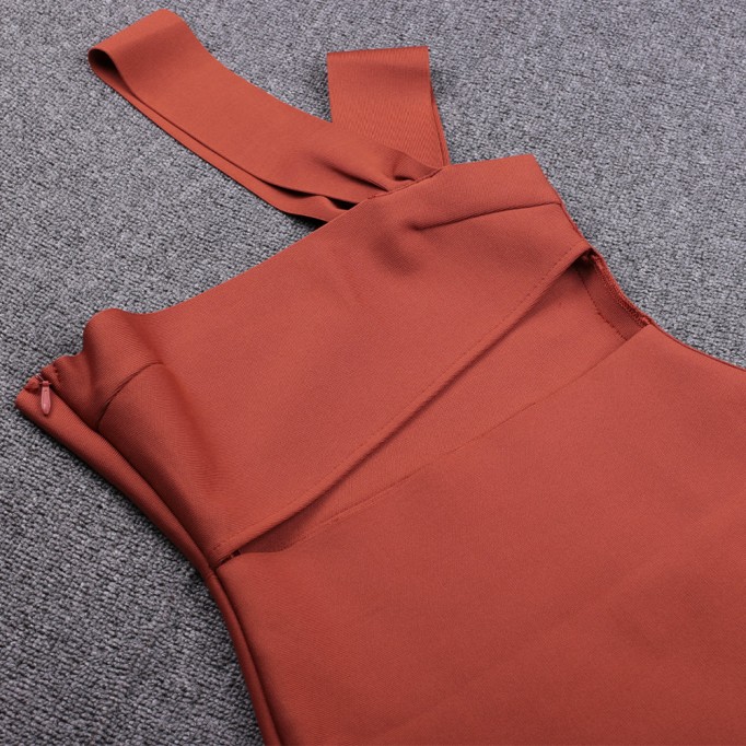 Waist Hollow Asymmetrical Over Knee Bandage Dress