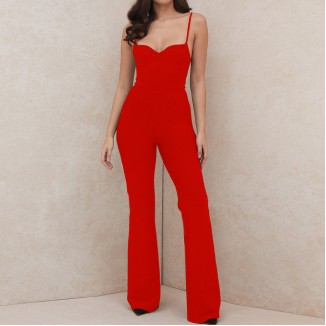 Strappy Sleeveless Backless Bandage Jumpsuit