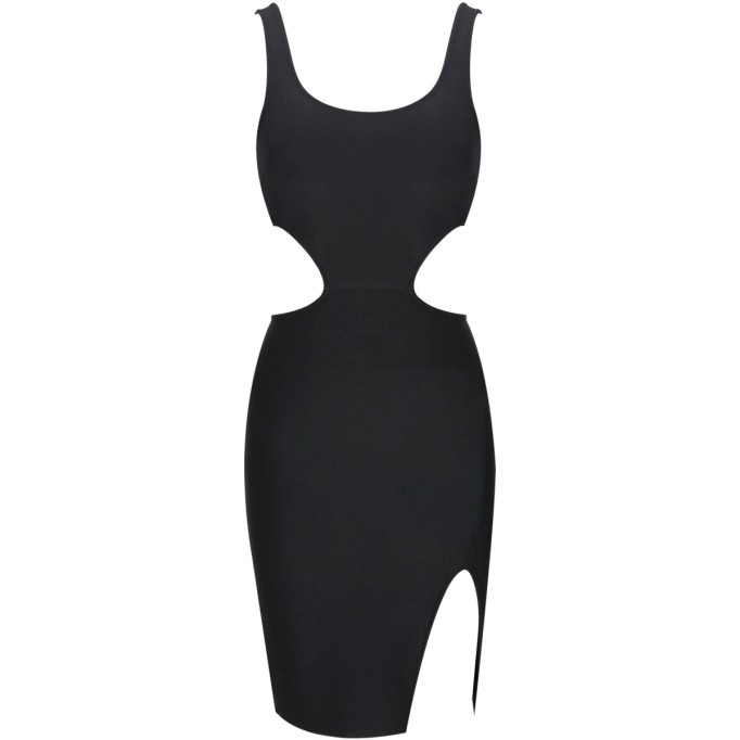 Strappy Sleeveless Hollow Out Mini Bandage Dress PF091903