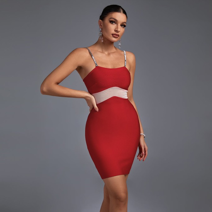 Strappy Sleeveless Hollow out Mini Bandage Dress