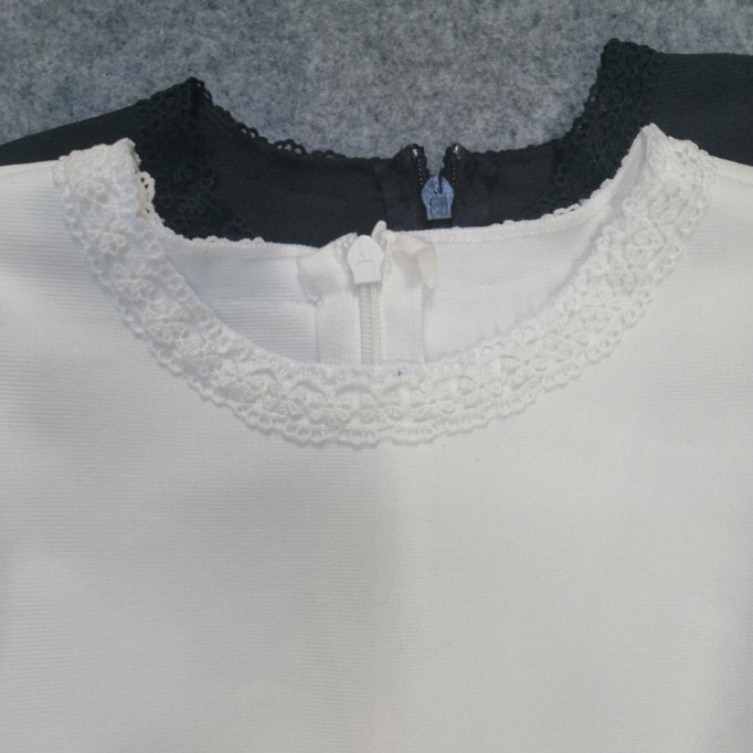 Round Neck Long Sleeve Lace Bandage Set