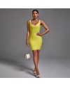 Strappy Sleeveless Plain Mini Bandage Dress