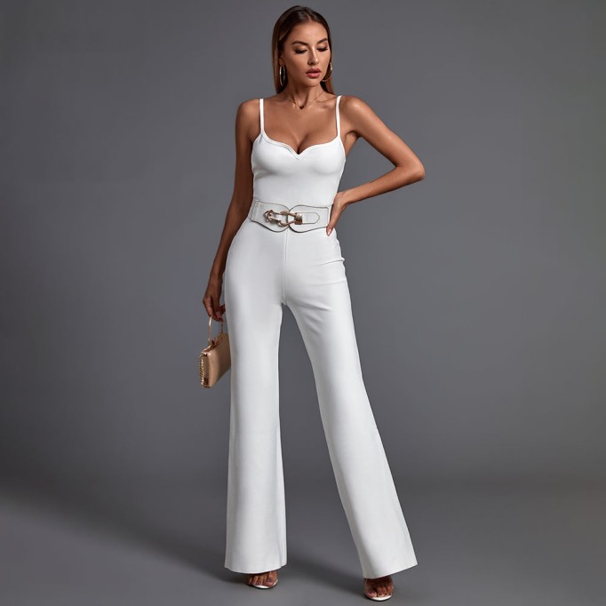 Strappy Sleeveless Backless Bandage Jumpsuit