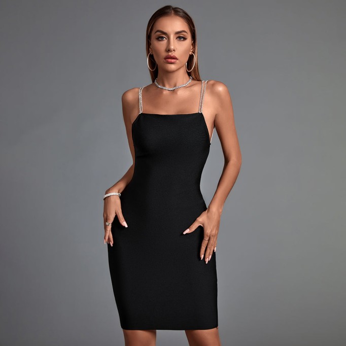 Backless Mini Bandage Dress