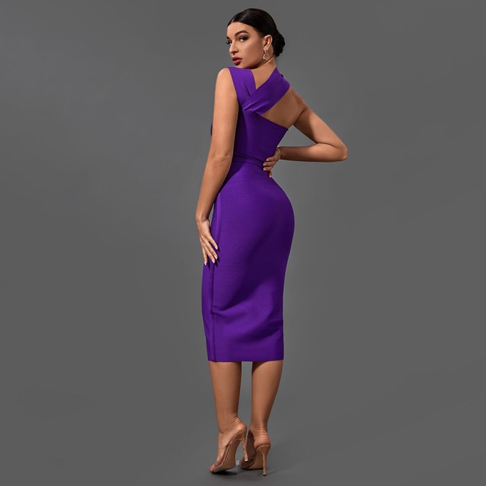 Sleeveless Cut Out Over Knee Bandage Dress