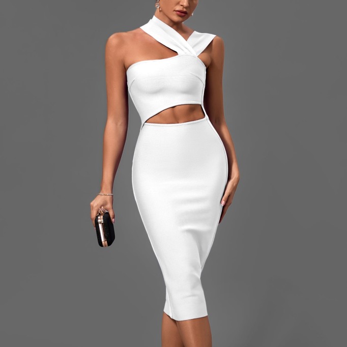 Sleeveless Cut Out Over Knee Bandage Dress