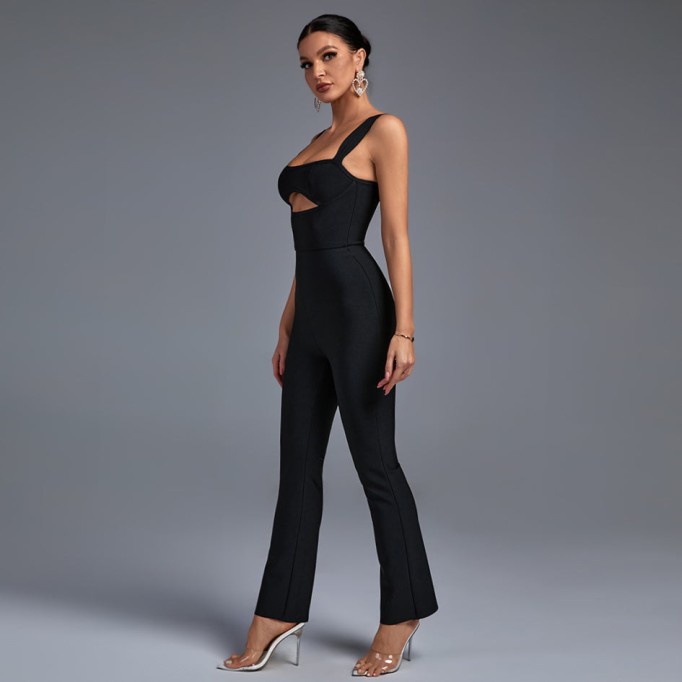 Strappy Hollow Out Bandage Jumpsuit