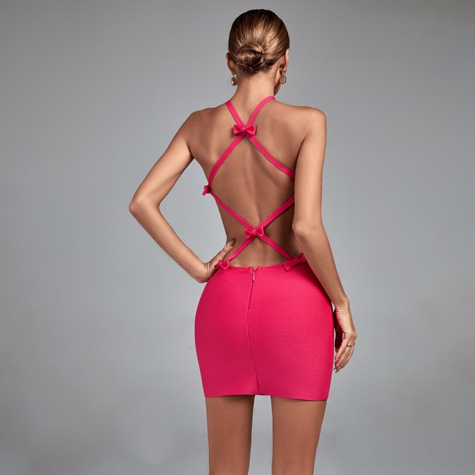 Strappy Sleeveless Mini Cut Out Bandage Dress