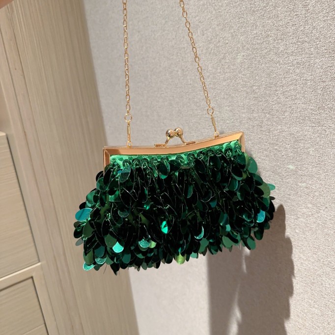 Sequin Senior Dinner Chain Bag